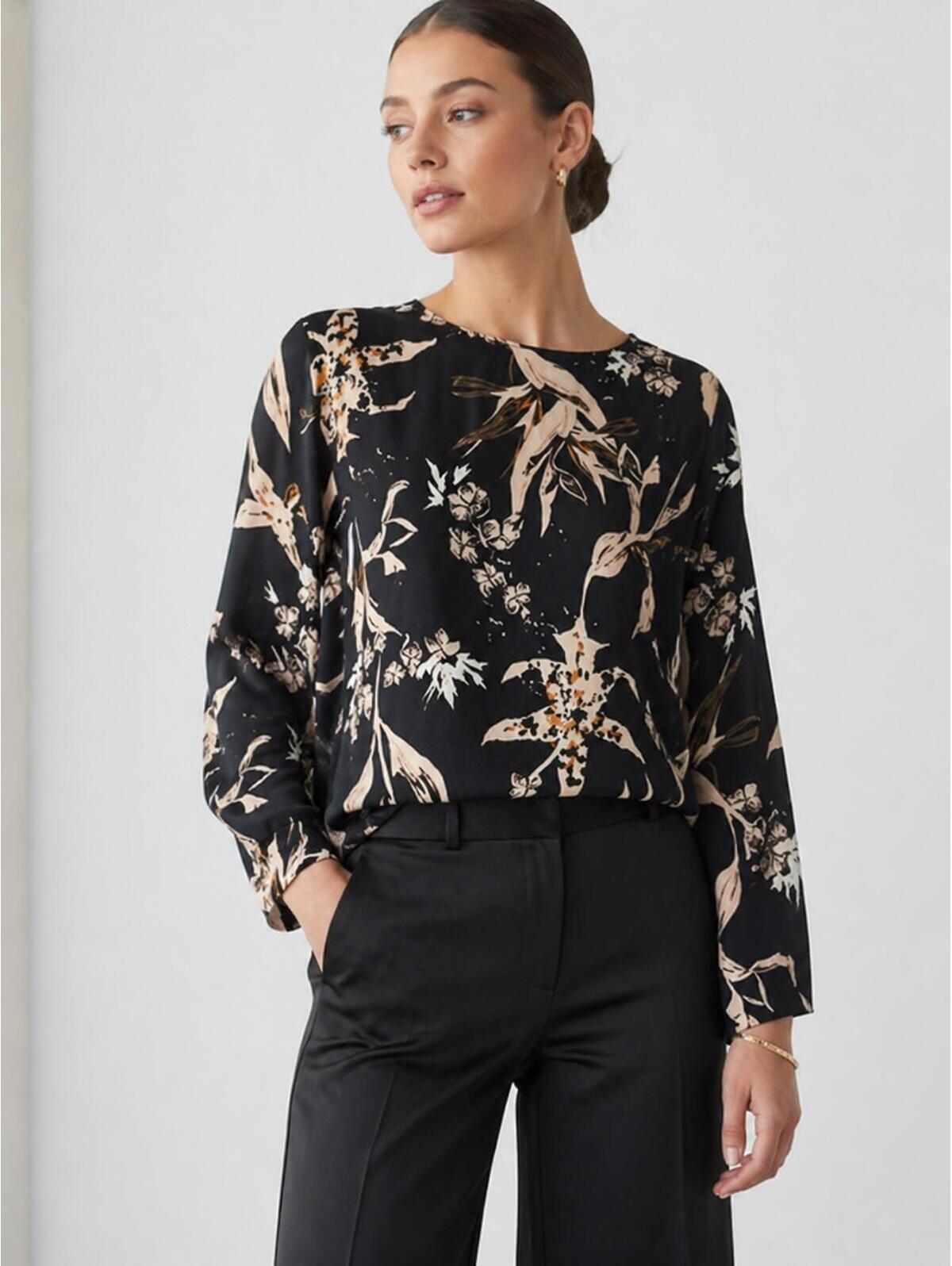 Nwt Dorothee Schumacher Silk Blend Floral Top Sz1 Whimsigoth